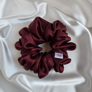 Jedwabna scrunchie Cherry M