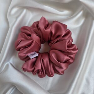 Jedwabna scrunchie Dirty Pink standard
