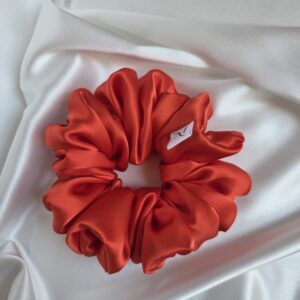 jedwabna scrunchie red standard