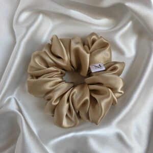 Jedwabna scrunchie Nude M