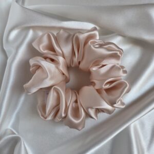 Jedwabna scrunchie Light Pink M