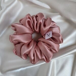 Jedwabna scrunchie Rose Pink M