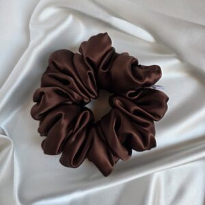 Jedwabna scrunchie Chocolate M