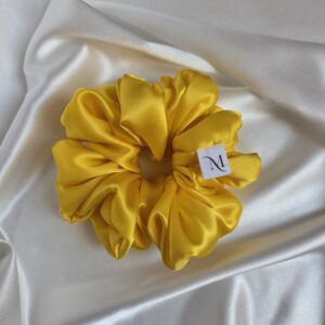 Jedwabna scrunchie Gold M