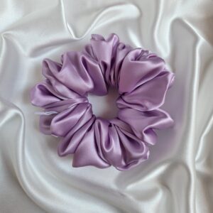 Jedwabna scrunchie Lilac M