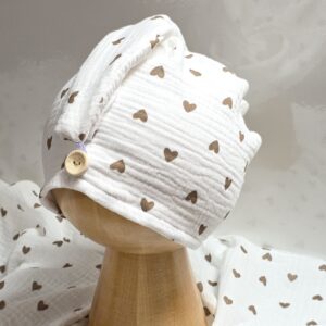turban do suszenia włosów choco heart