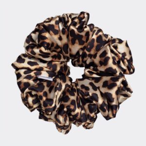 scrunchie leopard maxi