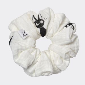 scrunchie double gaze black cat
